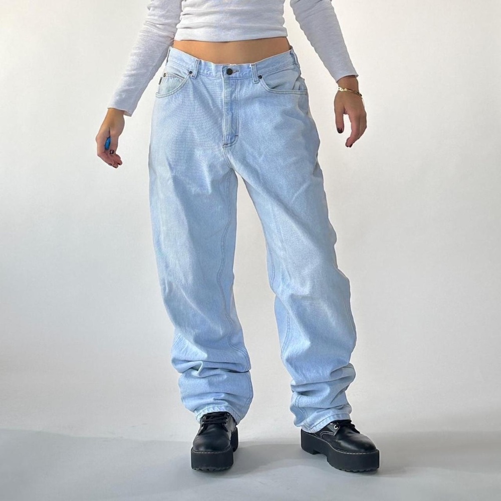 Vintage Baggy Jeans Lightwash Size 36x34 - Picture 5 of 6